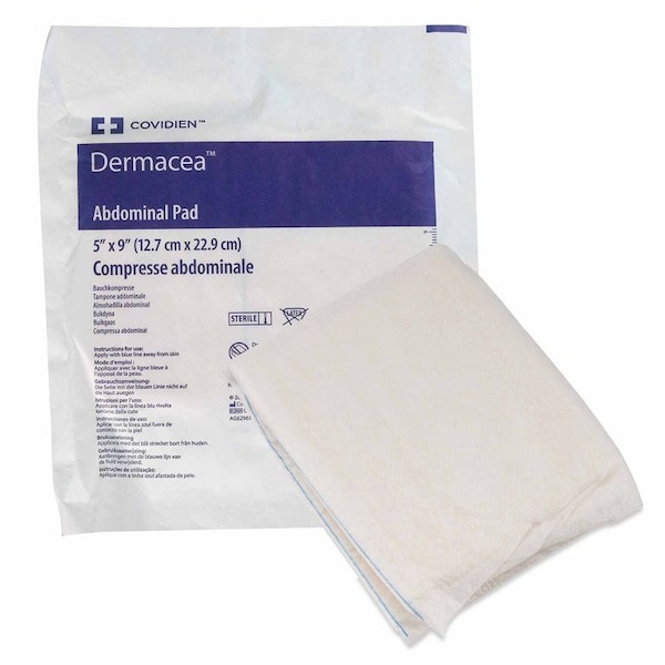 Dermacea Abdominal Pad 5 X 9 Inch, NonSterile Rectangle, 880PK 6196D - main